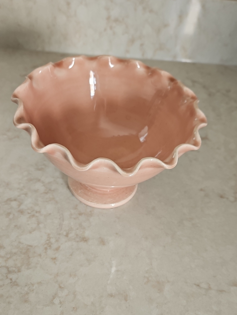 Pretty Pink Ruffled Bowl